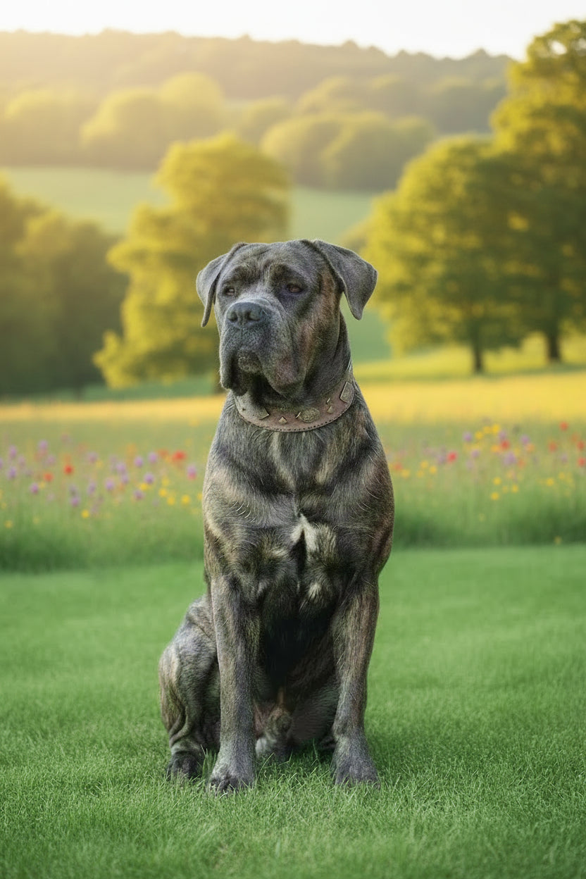 "Aztec" grey dog collar-1
